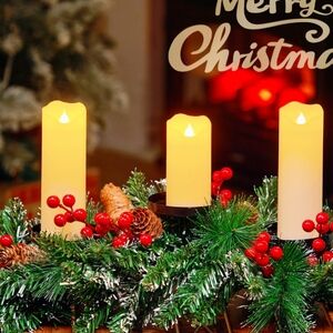 🎄Brightown Festive Holiday Centerpiece with Red Poinsettias